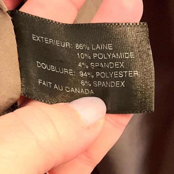 Club Monaco Skirt Column Pleated Tan Beige Olive Green Wool blend Lined Sz 4 - Picture 12 of 16